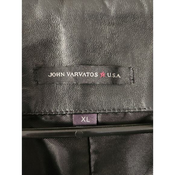 John Varvatos Leather Jacket Men’s Size XL Soft Sheep Skin Black Nice PRISTINE - Picture 6 of 7